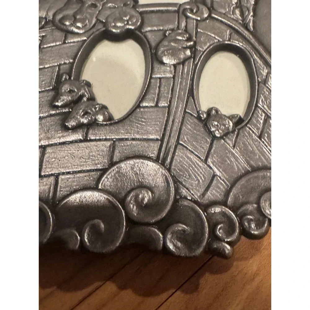 Vintage Pewter Noahs Ark 3D Picture Frame‎ Nursery Decor